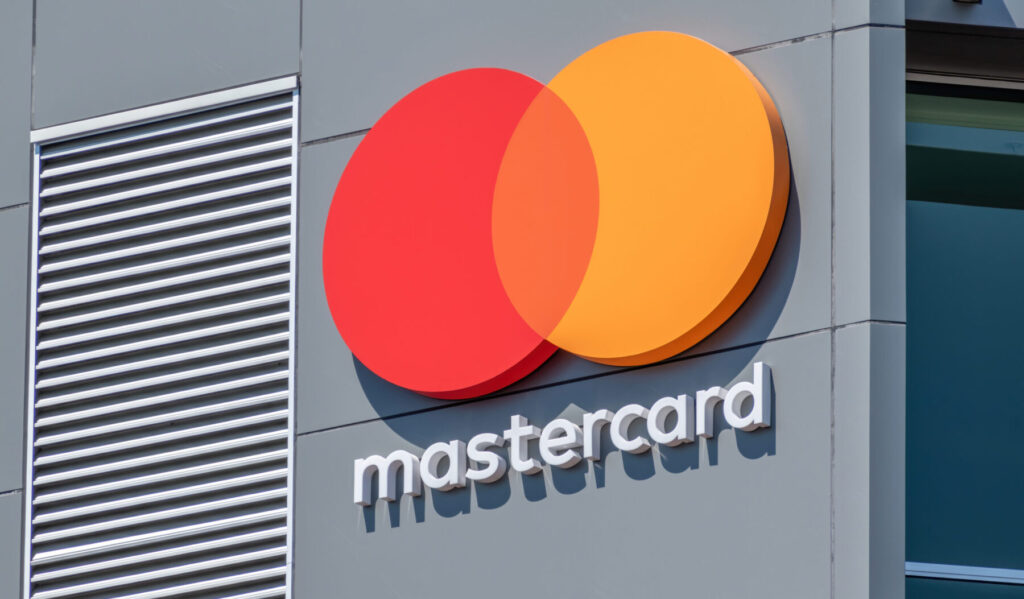 The Mastercard logo is seen in central Bucharest, Romania on October 9,  2018. Mastercard is one of the worlds leading payment processing firms with  a revenue of 12.5 billion USD in 2017. (