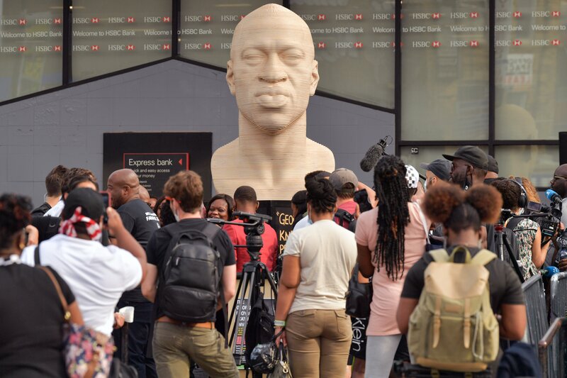 Brooklyn Statue of George Floyd Unveiled on Juneteenth Vandalized by ...